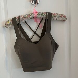 Lululemon Athletica Deep Olive Strappy Bra Large